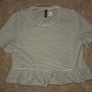 H&M striped crop top